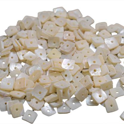 Embroiderymaterial Single Centre Hole Square Shape MOP Shell Buttons 6MM 288 Pieces Mother of Pearl Buttons