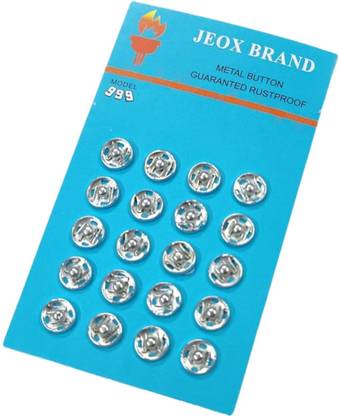 DIYtronics 1 Card Titch Button Metal Buttons Tailoring Material for Bags and Accessories Metal Buttons