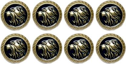 ANI ACCESSORIES Small 3D Lion Head Shank Round Abs Button for Blazer, Suits, Coat, Bandhgala DIY Plastic Buttons