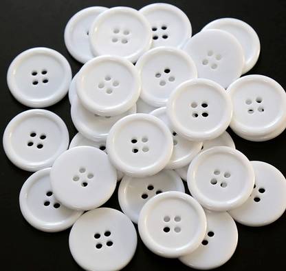 Dreamlover 10pcs White Button Polyester Buttons