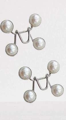 VOIISH 2 Set Adjustable Waist Buckle Button Pin for Pants|Jeans Perfect Fit Instant Metal Buttons