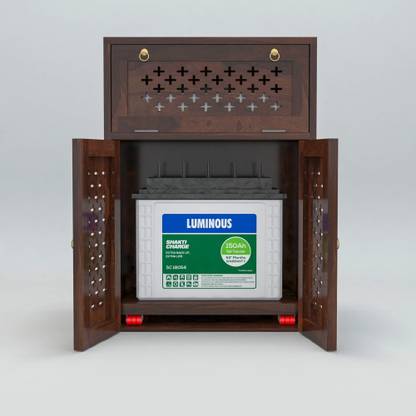 Custom Decor Inverter Battery Cabinet Solid Wood Free Standing Cabinet