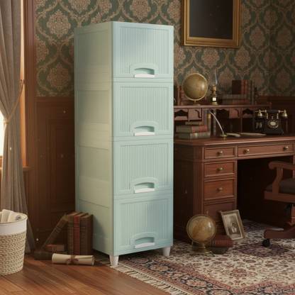 MAXTID Plastic Semi-Open Book Shelf