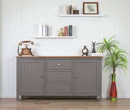 Woodefly Woodefly Solid Mango Wood Sideboard Cabinet- 2 Doors & 3 Drawers Solid Wood Free Standing Sideboard