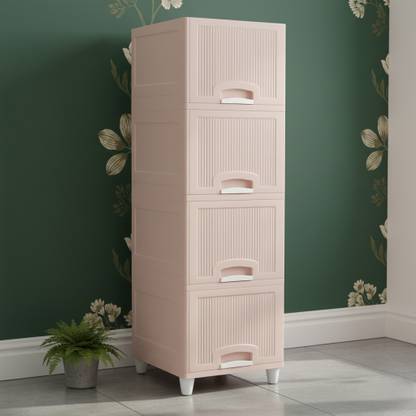 MAXTID Multi layer Drawer Cabinet for Bathroom Storage Plastic Free Standing Cabinet