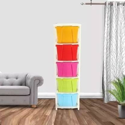 HUMBLE KART Small Regular Plastic Free Standing Chest of Drawers Plastic-(a11) Makeup Vanity Box