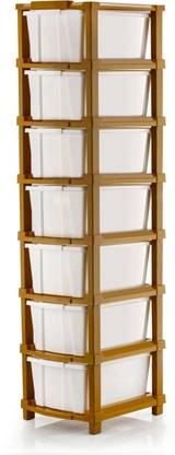 PALAK 7 Plastic Modular Drawer System for Home, Office, Hospital, Parlor, Doctors Plastic Free Standing Chest of Drawers