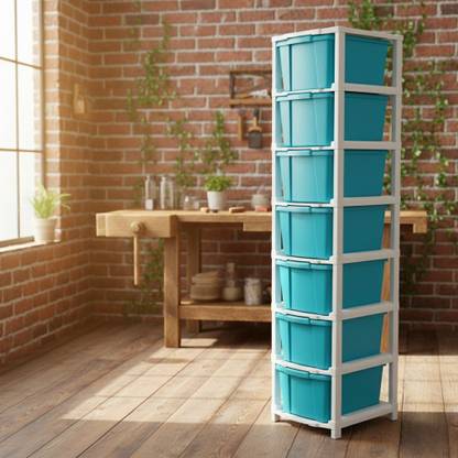 MAXTID Multi layer Drawer Cabinet for Bathroom Storage Plastic Free Standing Cabinet