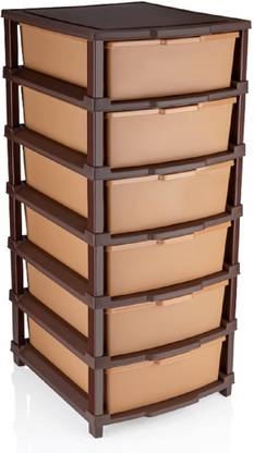 Trackindia Lewis Extra Large 6XL Drawer Plasti modular Drawer free standing Chef Of Drawer Plastic Free Standing Chest of Drawers