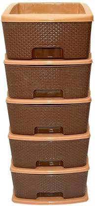 vokay MULTI Layer Plastic Modular Basket Drawer Chest Storage Plastic Free Standing Cabinet