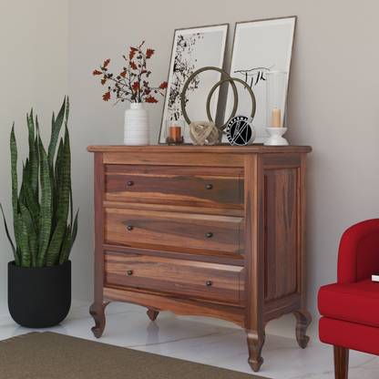Vishwakarma Antique Jodhpuri Handcrafted Harleston Sheesham ( Rosewood ) Solid Wood Free Standing Chest of Drawers