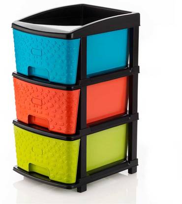 infinity overseas 3 Layer Multipurpose Drawer Plastic Modular Chest Storage Organizer Home, Office Plastic Free Standing Chest of Drawers