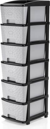 Pinkwhale 6 Compartments Plastic NEW 6XL STONE MODULAR DRAWER SYSTEM MULTI PURPOSE STORAGE BOX BASKET