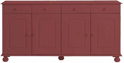 APRODZ Solid Wood Campinas Sideboard Storage Cabinet for Living Room | White " Solid Wood Free Standing Sideboard