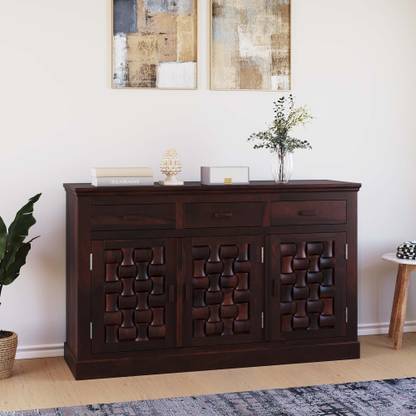 Allie Wood Weave Sheesham ( Rosewood ) Solid Wood Free Standing Sideboard