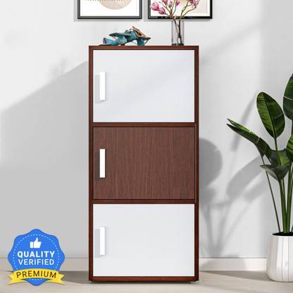 Nilkamal Sear 3 Tier Closed Large Storage Engineered Wood Free Standing Cabinet