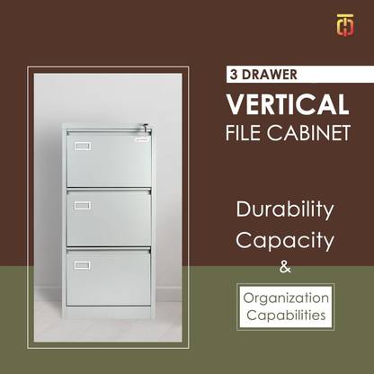 TUFFERONE 3-Drawer Steel Filing Cabinet Lateral File Cabinet Vertical File Cabinets Metal Free Standing Cabinet