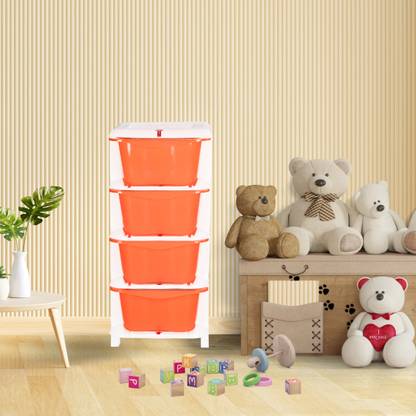 3D METRO SUPER STORE 4XL Large Modular Storage Drawer Kitchen Rack Plastic Drawer for Toy Clothes Plastic Free Standing Chest of Drawers