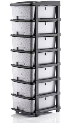 KAVIRA STONE_7XL_GREY Plastic Free Standing Chest of Drawers