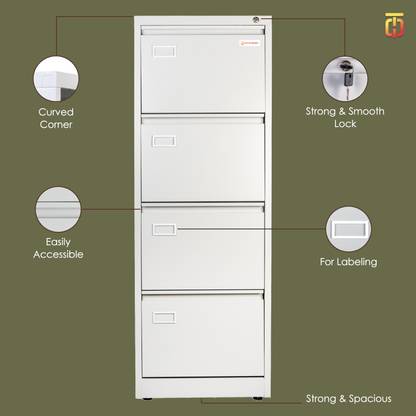 TUFFERONE 4 Drawer Durable Metal Office File Cabinet Drawer Metal Free Standing Cabinet