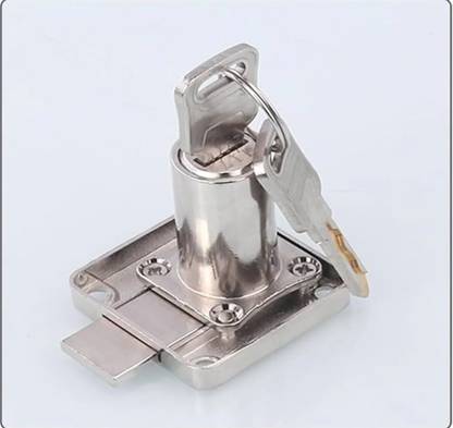 EBCO Cabinet Drawer Lock with Key, 15mm Long Latch, Stainless Steel Combination Lock