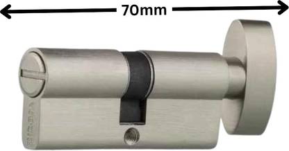 VESPER Premium DOORPACK Brass Cylinder 70mm Key 3 (one Side and Knob) Keyed Cam Lock