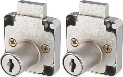 HARRISON 2T BCP 0248 50mm Small Multipurpose Lock (Brass and Metallic) Rev-A-Lock Cabinet Security System