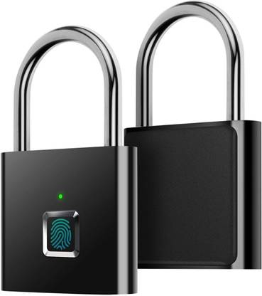 24x7eMall Finger print Lock Pad Lock 10 Fingers Biometric Lock Stealthlock Keyless Locking System