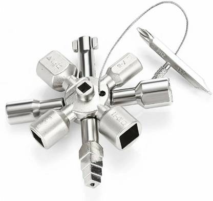 AS TOOL CENTER 10-in-1 Triangle Key Wrench Multifunction Electric Control Box Triangle Key Combination Lock