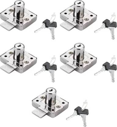 Bonus Multipurpose Lever Tumbler Lock Square 30MM (Pack of 5) Chest/Lid Lock