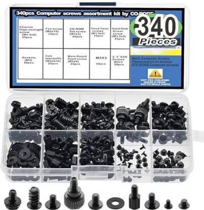 ONTUBE 340pcs PC Computer Screw Standoffs Set Kit Tabletop, Wall Mount Cabinet with USB 2.0 and USB 3.0 Ports Compatible with Computer