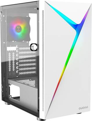 GAMDIAS ARGUS E4 ELITE WH MID Tower Cabinet with USB 2.0 and USB 3.0 Ports Compatible with Computer