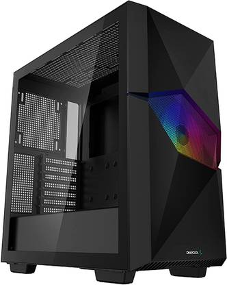 Deepcool CYCLOPS Gaming/Computer Case Pre-Installed 1 x 120 mm Front Fan - R-BKAAE1-C-1, Mid Tower Cabinet Compatible with Computer