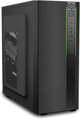 Frontech FT-4322G AMBER Silver Range Computer Cabinet| 2- USB Port 1.1 | Front Audio Mid Tower Cabinet Compatible with Computer