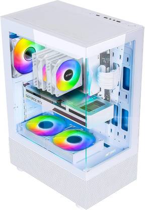 Ant Esports Crystal X2 Gaming Computer Case Mid Tower Cabinet with USB 2.0 and USB 3.0 Ports Compatible with Computer