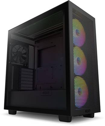 Nzxt ‎H7 Flow RGB/‎CM-H71FB-R1 Mid Tower Cabinet with USB 2.0 and USB 3.0 Ports Compatible with Gaming Console