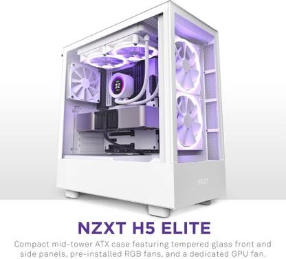 Nzxt H5 Elite/‎CC-H51EW-01 Mid Tower Cabinet