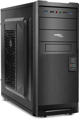 Frontech SATIN Silver Premium Computer Case|3+1 USB(1.1&3.0)|Front Audio| 2x 80mm Fan Mid Tower FT-4302 Cabinet with USB 2.0 and USB 3.0 Ports Compatible with Computer