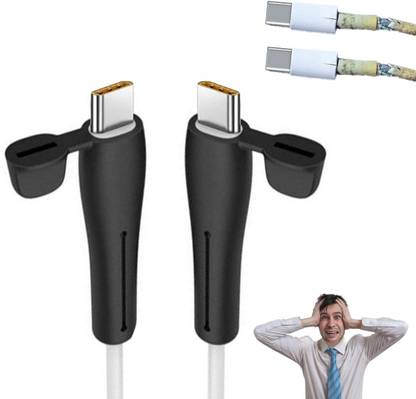 Wiska Cable Protectors for Android Mobile Charger Cable Protector (Type C to Type C) Cable Protector