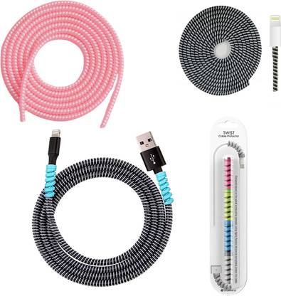 DECRONICS 2PCS 1.5 Meter Wire Cable Protectors Combo & 4PCS Twist Cable Protector (TCP29) Cable Protector