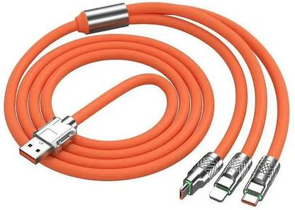 electohlic hub 3-in-1 Cable 6 A 1 m Metal Braided 120W Fast charging High speed Cable Protector