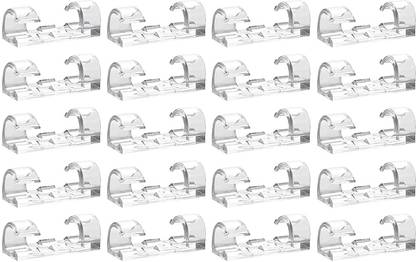 hirva creation 20-Pack Wire Organiser Cable Management Clips with 3M Foam Protector Cable Protector