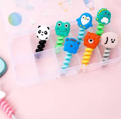 SANNO WORLD Spiral Cable Protector for Universal Android for oppo Cables Cartoon Cable Protector