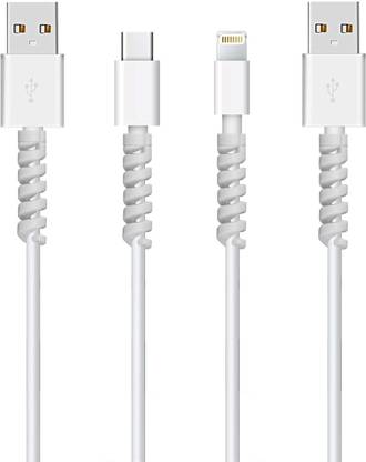 STRIFF 12-Piece Silicone Cable Protectors, Charger & Wire Protector (White) Cable Protector