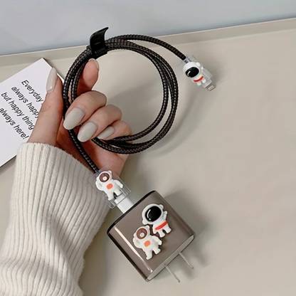 BeeNex Charger Case Cover for i-Phone 20W, Astronaut Design for i-Phone 11 12 13 14 15 Cable Protector
