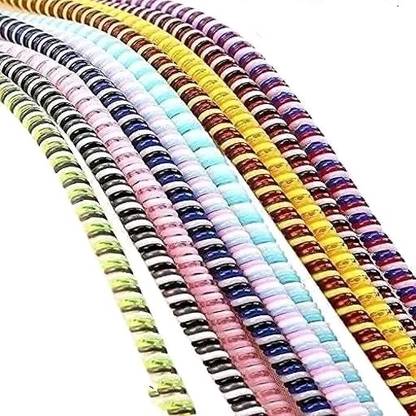 PAAWNI Shining Spiral Multicolor 3 pcs 1.4 Meter Full Size Charger (Multicolor) Cable Protector
