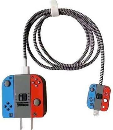 RidivishN Charger Cover for iPhone 18/20W Charger Adapter,Cute 3D Cartoon Swith,USB Spiral Cable Protector