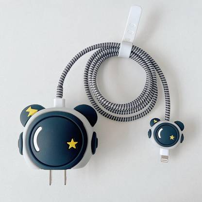SKYCELL " Charger Case Cover with Full Cable Protector, Cute Pattern for iPhone " Cable Protector