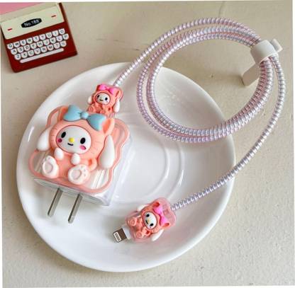 RidivishN Charger Cover for iPhone 18W-20W Charger, Cute 3D Design charger protector with Cable Protector