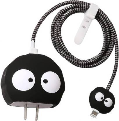 RharanxyN Charger Cover for iPhone 18W-20W Charger, 3D Cartoon Design BigEye Spiral Cable Protector
